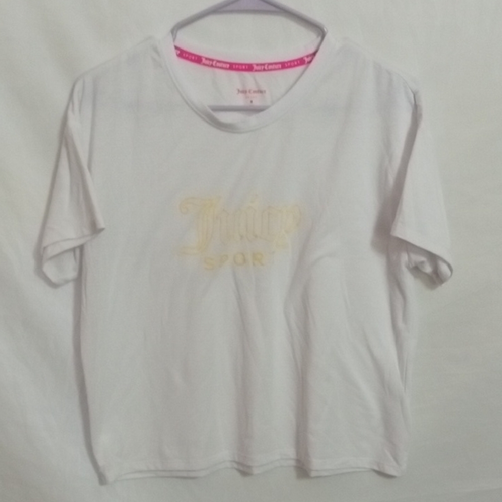 Womens Juicy Couture Sport Short Sleeve Cropped Tee